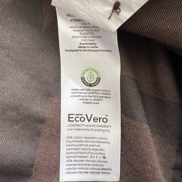 NWT SKFK Izua Black Brown Button Front Belted Mini Dress Size 6 Reg. $119 - Picture 10 of 12